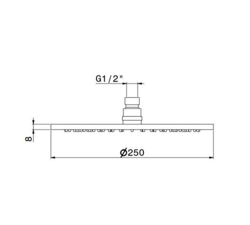 Верхний душ Kerama Marazzi Ole 25 см круглый черный матовый 27747KM.01.093