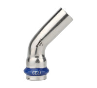 Угольник 45° однораструбный Varmega Inox Press 35 мм VM713003535