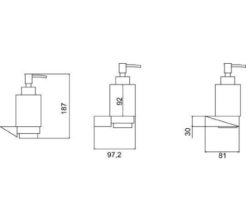 Дозатор для жидкого мыла подвесной Boheme New Venturo chrome 10317-CR