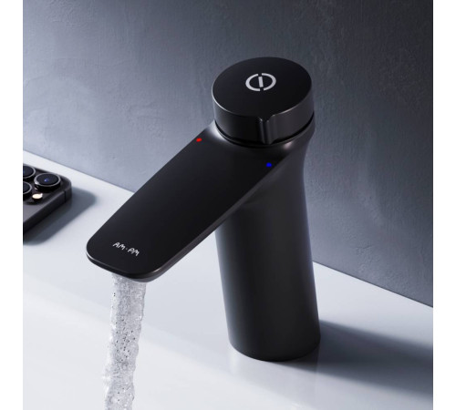 Смеситель для раковины AM.PM Inspire V2.0 TouchReel черный матовый F50A02522