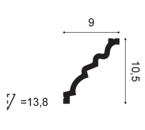 Карниз потолочный гибкий Orac Decor Manoir C326F