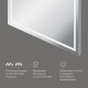 Зеркало настенное AM.PM Gem с LED-подсветкой часами и косметическим зеркалом 80 см M91AMOX0803WG