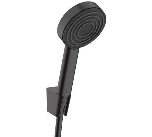 Душевой набор Hansgrohe Pulsify S 105 1jet с держателем и шлангом 125 см матовый черный 24301670