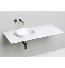 Раковина накладная Salini Marea 41.5х41.5х16 см S-Stone белый матовый 1802203M