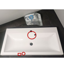 Раковина из литьевого мрамора Infinity 800х400х60 мм Inf.08.04.D