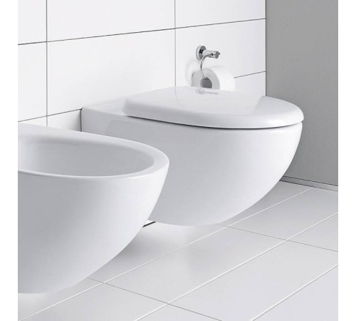 Унитаз подвесной Duravit D-Neo 37x54 см безободковый с сиденьем белый 45780900A1