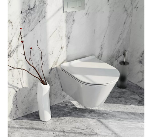 Унитаз подвесной Kerama Marazzi Plaza Modern 36х53 см безободковый KMPMWc53GWh2