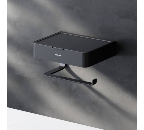 Держатель для туалетной бумаги с отделением AM.PM Inspire V2.0 черный матовый A50A341522