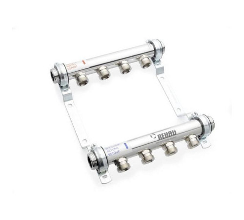 Коллекторная группа из нержавеющей стали REHAU HLV 03 контура 1 x 3/4 Евроконус 11102041001