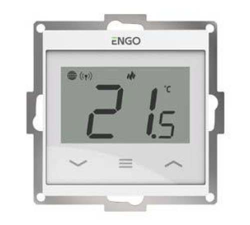 Терморегулятор проводной программируемый SALUS E55-W Wi-Fi белый 55x55