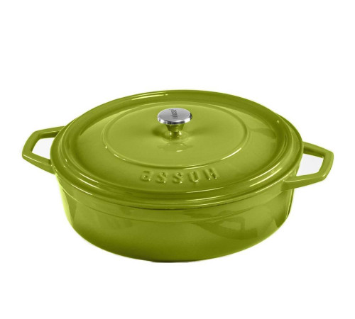 Кастрюля низкая Hascevher Y KT 28 см зеленая A892828