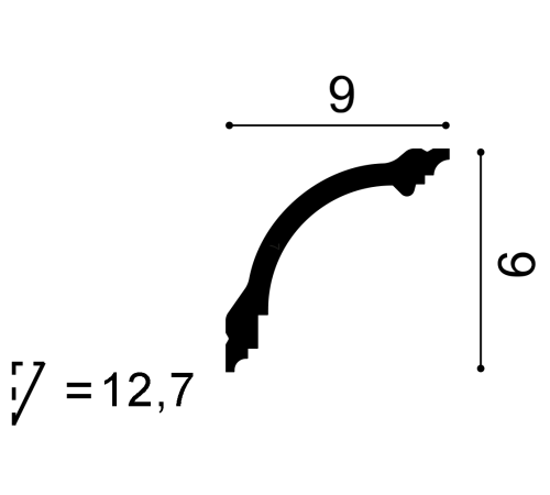Карниз потолочный Orac Decor Basixx 100x100x2000 мм CB512N