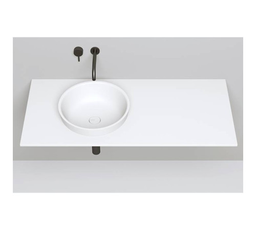 Раковина накладная Salini Marea 41.5х41.5х16 см S-Stone белый матовый 1802203M