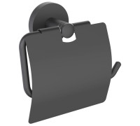 Держатель туалетной бумаги с крышкой Timo Saona черный 13042/03