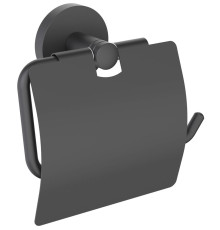 Держатель туалетной бумаги с крышкой Timo Saona черный 13042/03