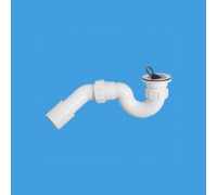 Сифон для ванны и поддона McAlpine трубный P-образный 1 1/2 x 40 мм решетка 70 мм MRB3