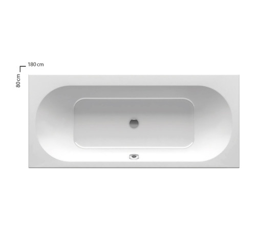 Ванна Ravak City Slim 180х80 см встраиваемая белая C921300000