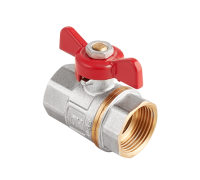 Кран шаровой AquaHit 1/2 ВВ PN 25 ручка-бабочка BV31304