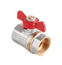 Кран шаровой AquaHit 1/2 ВВ PN 25 ручка-бабочка BV31304