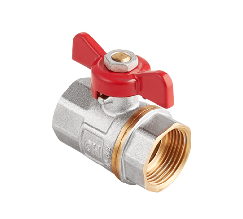 Кран шаровой AquaHit 1/2 ВВ PN 25 ручка-бабочка BV31304