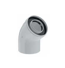 Отвод коаксиальный 45° Vaillant 60/100 мм PP 4620257010
