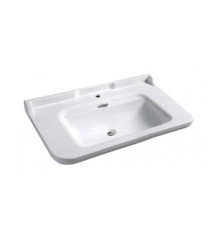 Раковина керамическая Kerasan Waldorf 100х55 см 1 отверстие белый/хром 4142K1bi/cr