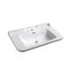 Раковина керамическая Kerasan Waldorf 100х55 см 1 отверстие белый/хром 4142K1bi/cr