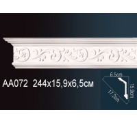 Карниз потолочный полиуретановый Perfect AA072 с рисунком 159x65x2400 мм AA072