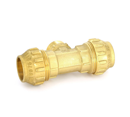 Тройник компрессионный Tiemme для труб ПНД 25х3/4 НР 3400069