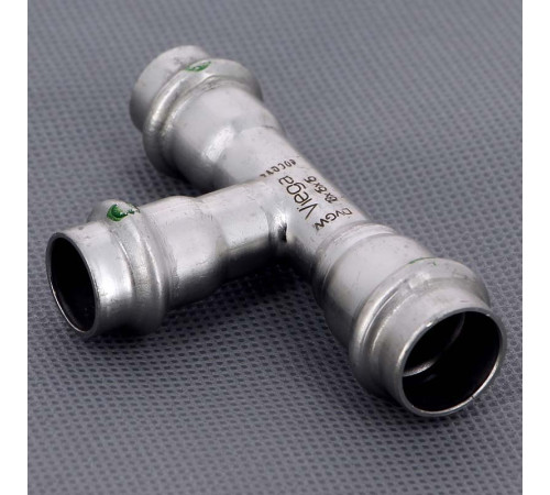 Тройник пресс Viega Sanpress Inox 18x15x15 мм нержавеющая сталь 452469