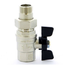 Кран шаровой Bugatti Oregon 1/2 НВ со сгоном бабочка 03220027