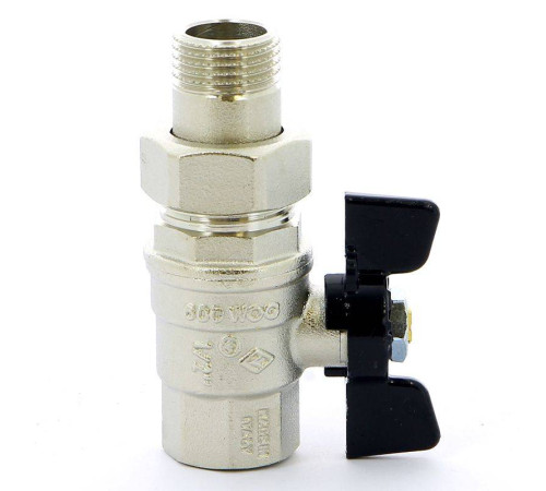 Кран шаровой Bugatti Oregon 1/2 НВ со сгоном бабочка 03220027