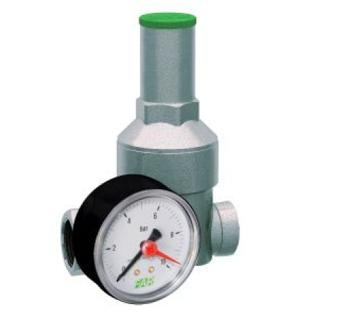 Редуктор давления FAR 1/2 ВР-ВР мембранный хромированный с манометром FA 2855 12