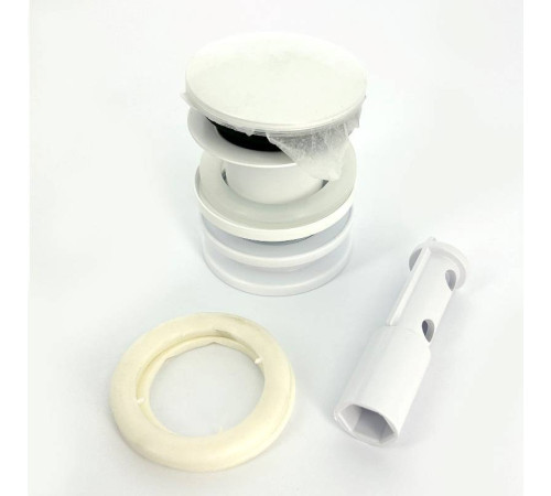 Выпуск для умывальника McAlpine 60 мм с пробкой 1 1/4 белый матовый CWP60-CB-MW