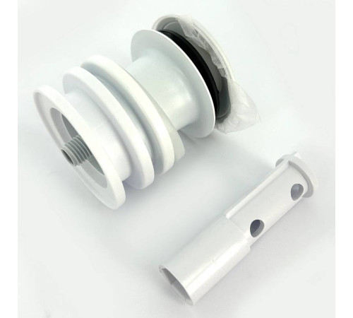 Выпуск для умывальника McAlpine 60 мм с пробкой 1 1/4 белый матовый CWP60-CB-MW