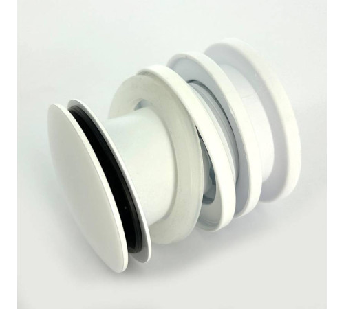 Выпуск для умывальника McAlpine 60 мм с пробкой 1 1/4 белый матовый CWP60-CB-MW