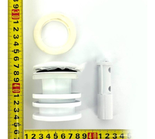 Выпуск для умывальника McAlpine 60 мм с пробкой 1 1/4 белый матовый CWP60-CB-MW