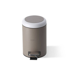 Ведро с педалью Decor Walther Brownie темно-серая искусственная кожа 0939549