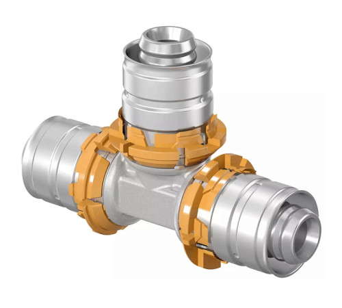 Пресс-тройник равнопроходной латунный Uponor S-Press 16-16-16 1014918