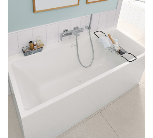 Ванна встраиваемая Villeroy & Boch Subway 3.0 180х80 см Quaryl с ножками и сливом-переливом UBQ180SBW2DV-01