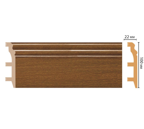 Плинтус напольный DECOMASTER D232 100 х 22 х 2400 мм D232-85 ДМ