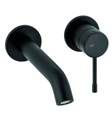 Смеситель для раковины Alpi Blue настенный излив 170 мм черный матовый BU95876NE/17