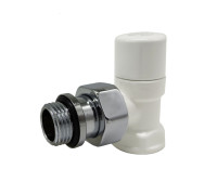 Клапан запорный угловой SR Rubinetterie Ovus 1/2 белый 0453-1500VC0A