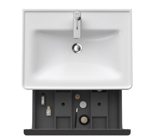 Тумба с раковиной Duravit D-Neo 634x452x440 мм подвесная белый матовый 2367650000/DE425401818