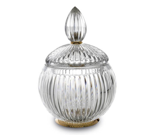 Баночка универсальная 3SC Elegance настольная Ø 15х20 см хрусталь золото EL48ACRGD