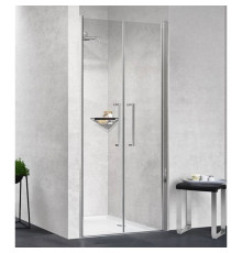 Душевая дверь Novellini Young 77-81х200 см распашная двойная в нишу хром Y22B77-1K