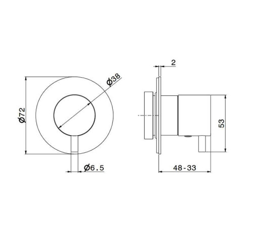 Смеситель для переключателя Newform X-STEEL 316 INOX 67671EX.50.050