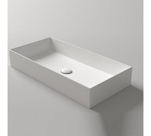 Раковина накладная Simas Agile 80х40 см без отверстия белый AG80 bi