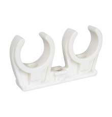 Клипса двойная Walraven BIS 14-15 мм с латунной втулкой M6 белая 0853215