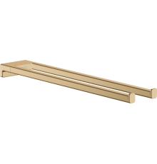 Держатель полотенец двухрожковый hansgrohe AddStoris 455 мм шлифованная бронза 41770140